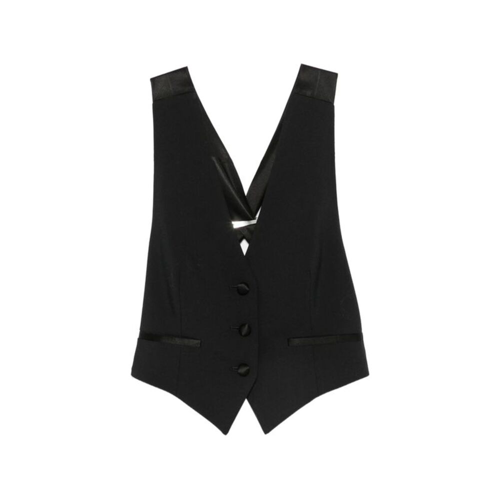 Dondup Black Jackets - Waistcoat & Gilets Women